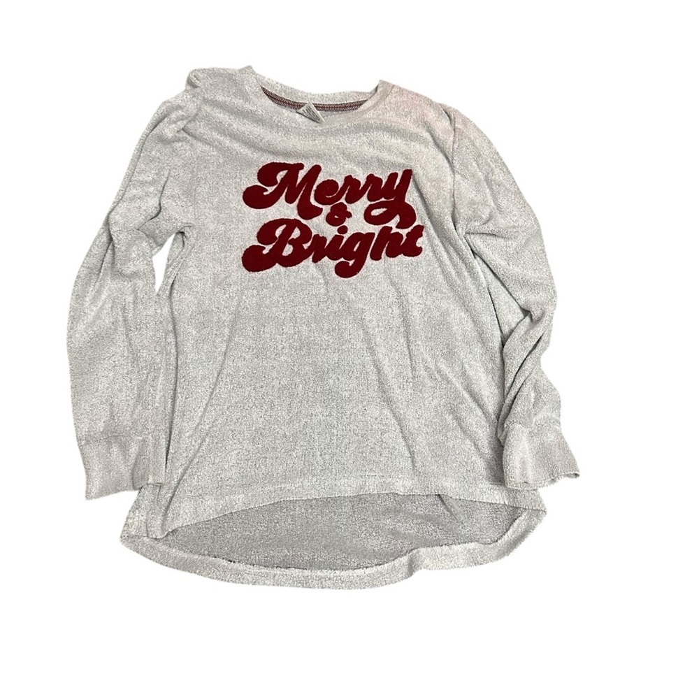 Women's Gray Sweater with Red Script
